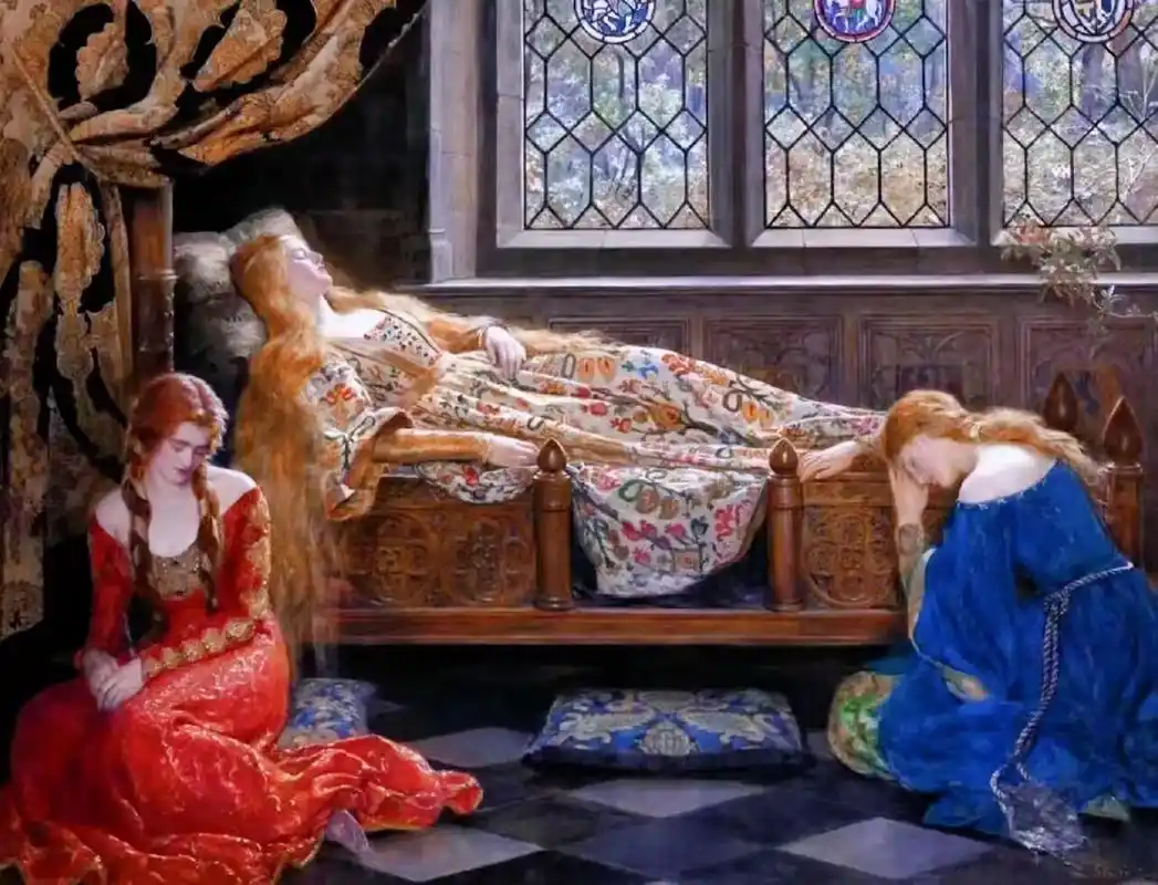 每天欣赏一幅世界名画-第80幅作品.作品名称:《睡美人》 英 - 抖音