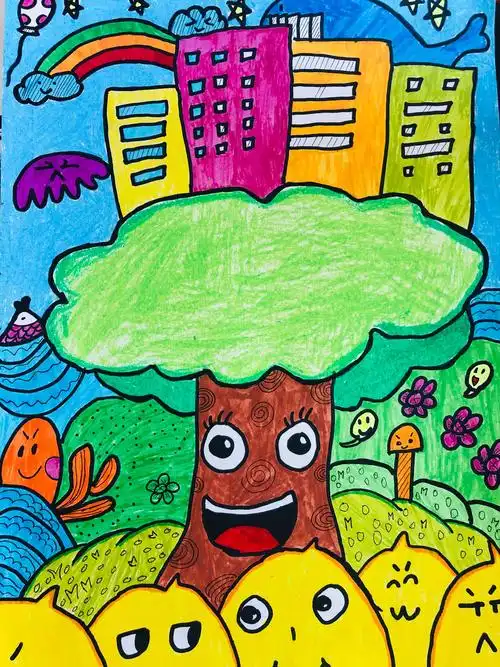 南阳中心幼儿园绘画比赛投票开始啦!(大班组)