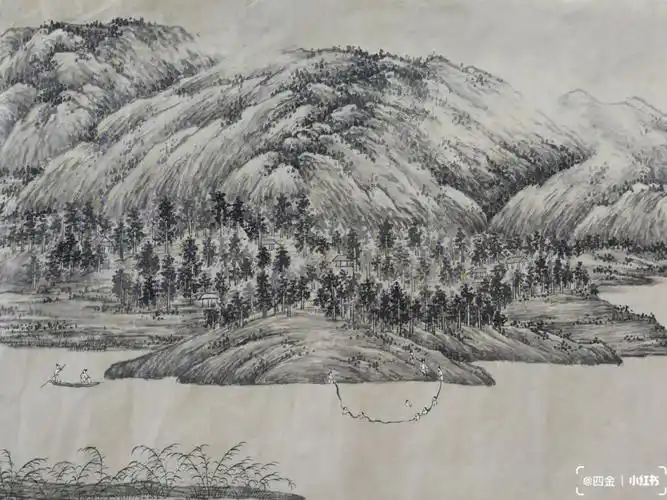 一幅旧作临董源潇湘图