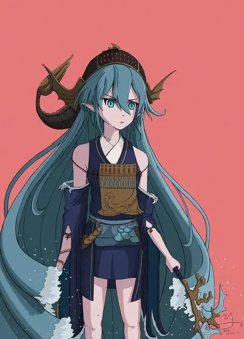 板绘阴阳师sp聆海金鱼姬|插画|创作习作|prajnayy_原创作品-站酷