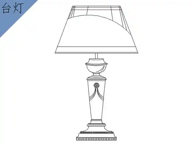 cad室内设计常用灯具图库壁灯台灯挂灯筒灯射灯单个图块图纸素材