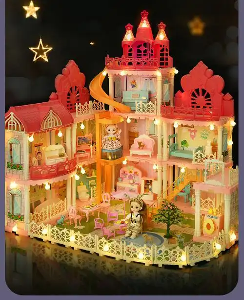 迪士尼玩具女孩过家家玩具娃娃屋女童别墅公主城堡房子儿童新年生日