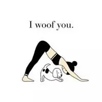 简单插画瑜伽微信头像点击鼠标右键下载