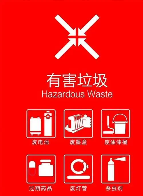 有害垃圾(红色桶)