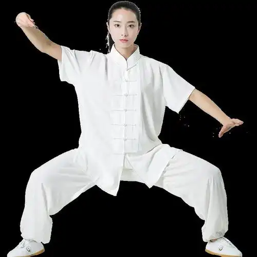 太极服男夏季短袖八段太极拳练功男士武术表演太极服