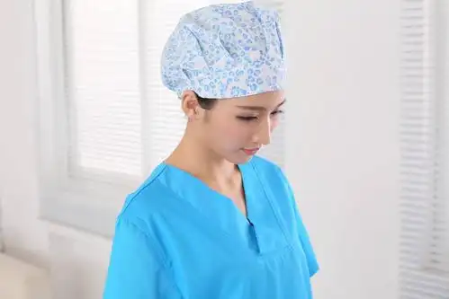 铂雅全棉医用印花手术帽医生护士帽纯棉欧美印花葫芦帽s9003