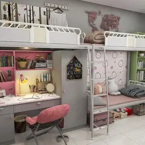 女生宿舍墙纸自粘卡通可爱大学寝室加厚桌贴动漫装饰桌面贴纸壁纸