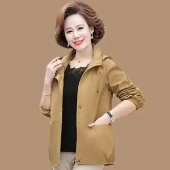 梵侈赫尔轻奢品牌中年妈妈秋装夹克外套时尚新款中老年女春秋风衣洋气