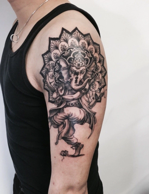 男生各部位象神纹身图集财富智慧权利的象征