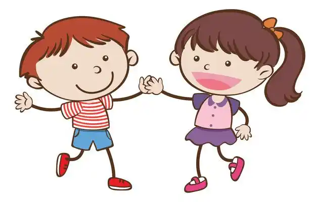 互相击掌的小朋友