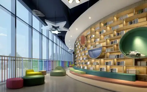 扬州教育发展中心儿童书店_公装案例_公装效果图_图书馆设计效果图