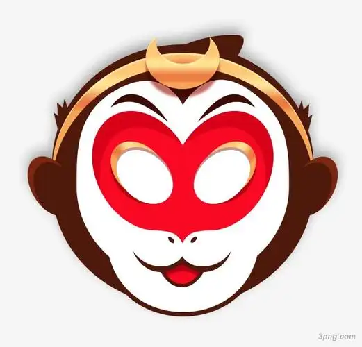 猴子面具png素材透明免抠图片装饰效果