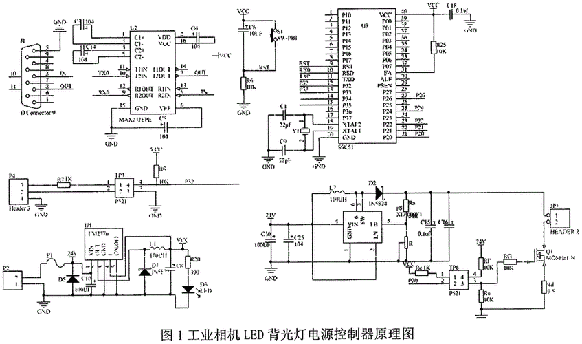 一种工业相机led背光灯电源控制器的制作方法
