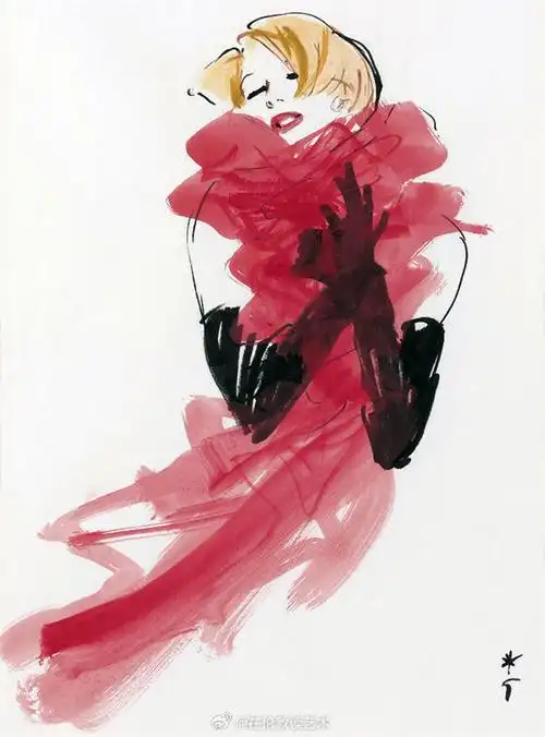 插画#rené gruau | 当代时尚插画大师他以独特的时尚插画风格而蚊