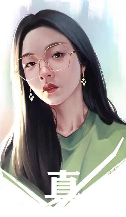 画美女-崔真真插画图片壁纸
