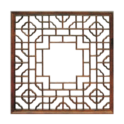 【转载】【免抠png素材篇】镂空雕刻窗屏风png素材