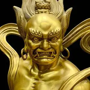 善缘堂 面然大士佛像鬼王菩萨佛堂护法铜像寺庙家居供奉纯铜摆件