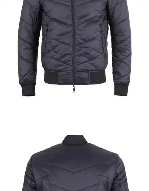 正品armani/阿玛尼夹克男薄棉两面穿拉链立领男士棒球领休闲外套