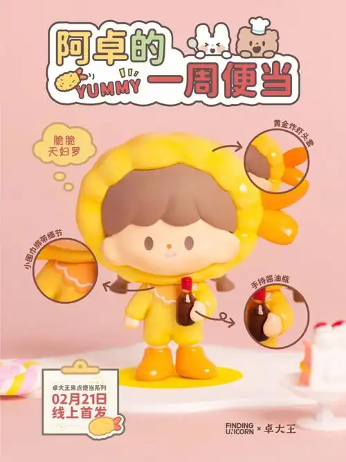 潮玩新品卓大王来点便当系列盲盒抢先看