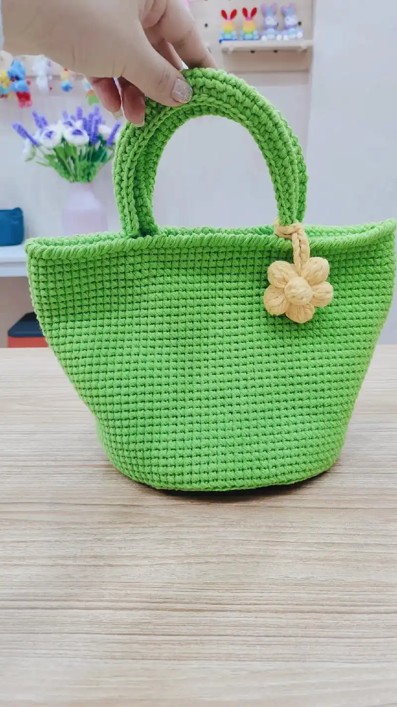 纯手工编织包包,可定制大小型号#纯手工制作 #手工diy  - 抖音