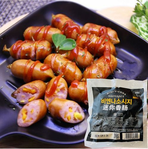 爱奥家 韩式芝士迷你脆脆肠 迷你小香肠烤肠 夹心芝士香肠200g