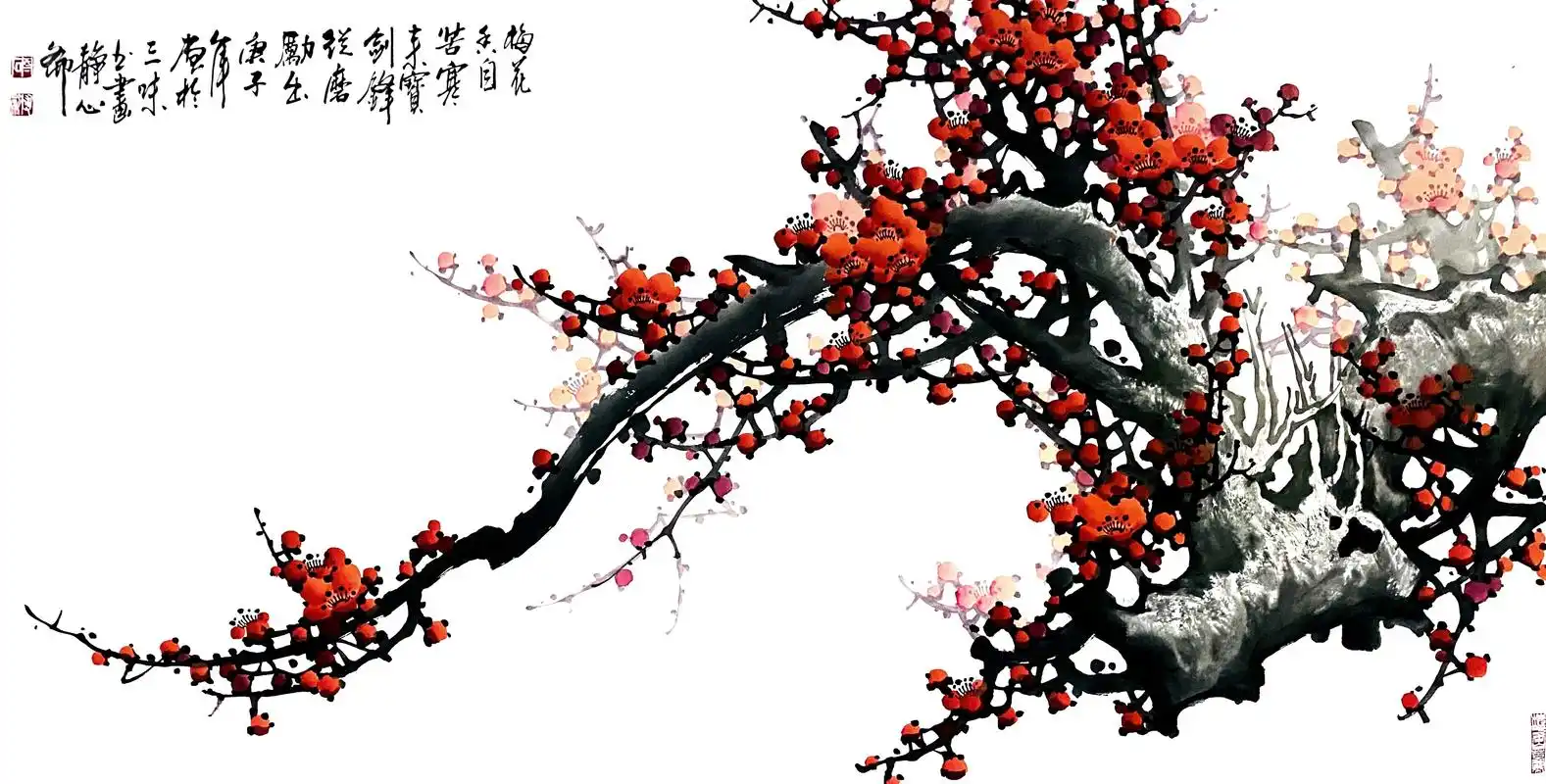 梅花|花鸟画家——闫石个人作品展