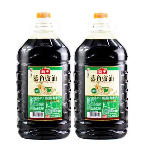 海天蒸鱼豉油4.9l提鲜去腥味清蒸海鲜蒸鱼头酿造生抽鲜酱油