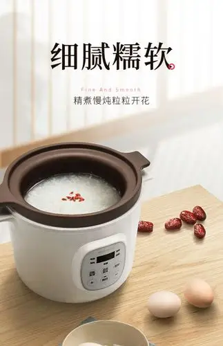 九阳养生电炖锅紫砂煲汤砂锅家用全自动陶瓷煮粥神器 2l小炖锅3人