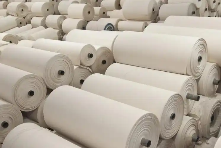 廉价批发 greige 棉织物未漂白纯白色面料为酒店床上用品套装