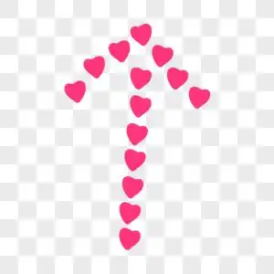 爱心手绘卡通线条方向箭头图片