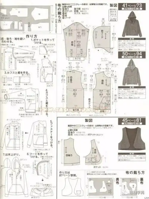 多款男女卫衣 裁剪图,收藏!