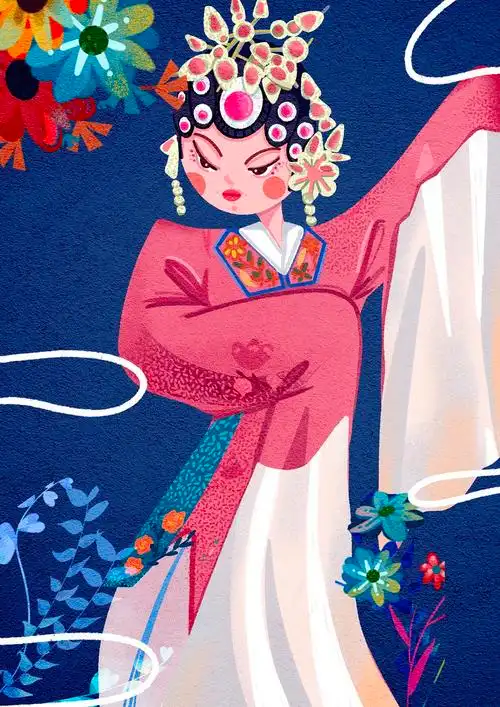 原创插画l戏曲人物练习