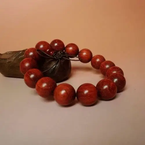 檀香小叶紫檀佛珠1.5x15颗手串檀香木把玩件工艺品 自产.