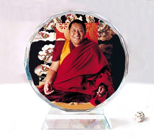 法王如意宝款5双面水晶像模型居家车载摆件 创意生日礼物纪念品