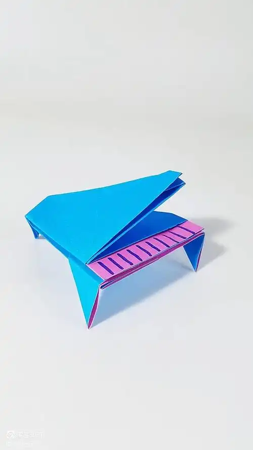 折纸三角钢琴教程,手工diy