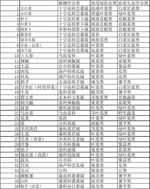 蔬菜种类及识别