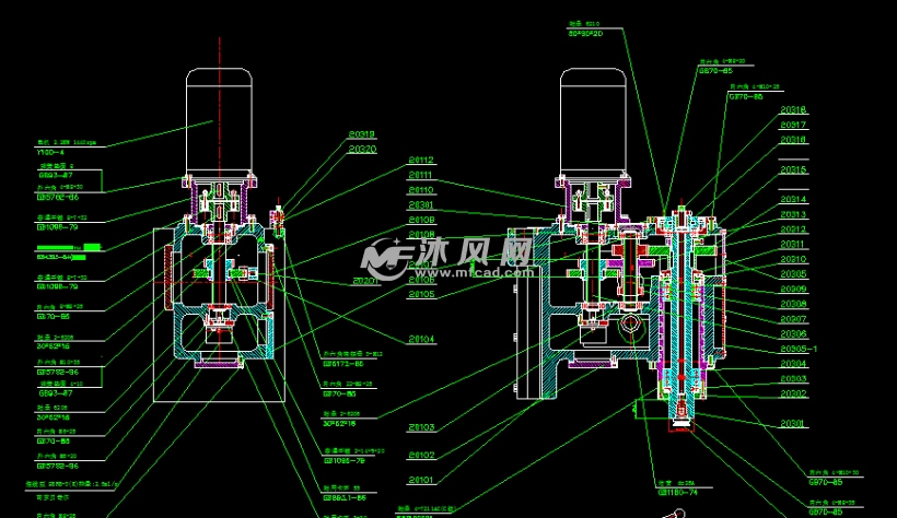 数控铣钻床主轴箱设计图 - 机床附件图纸 - 沐风网