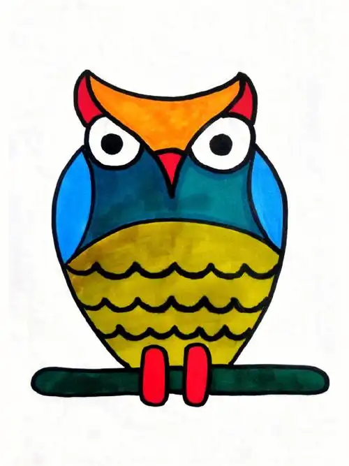 猫头鹰儿童简笔画三分钟即可完成超简单
