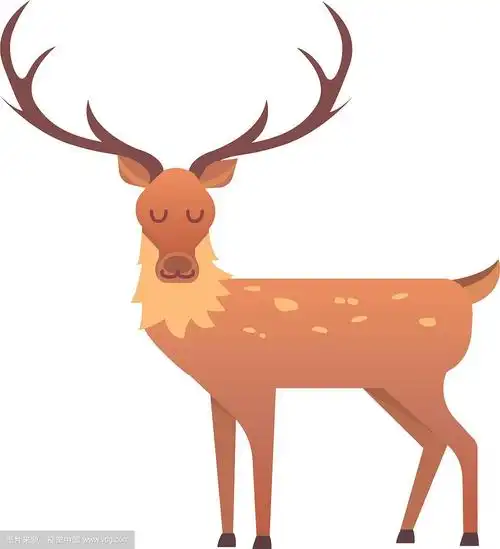 卡通鹿的动物
