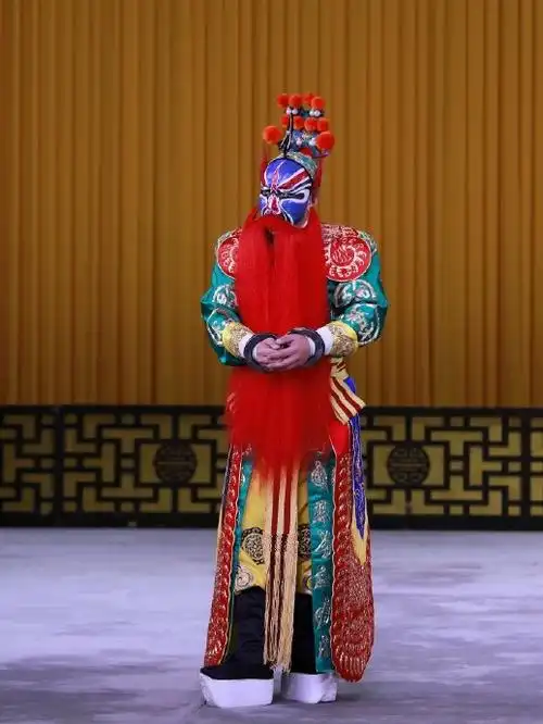 高清晰舞台版京剧人物单雄信脸谱高明博饰演
