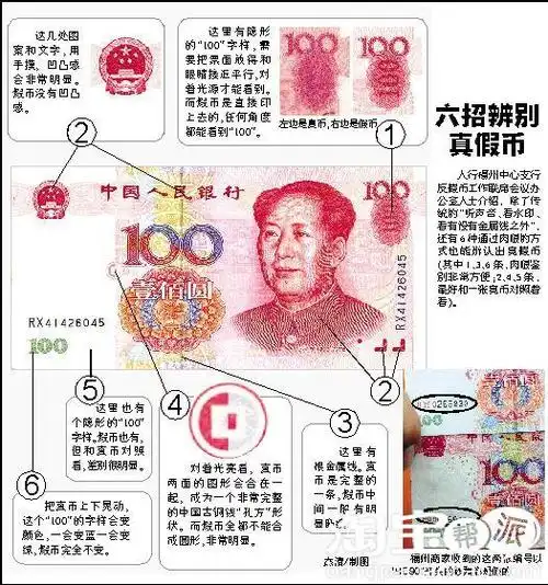 教你识别百元假钱!
