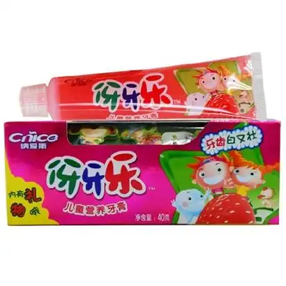 纳爱斯伢牙乐儿童营养牙膏亲亲草莓40g