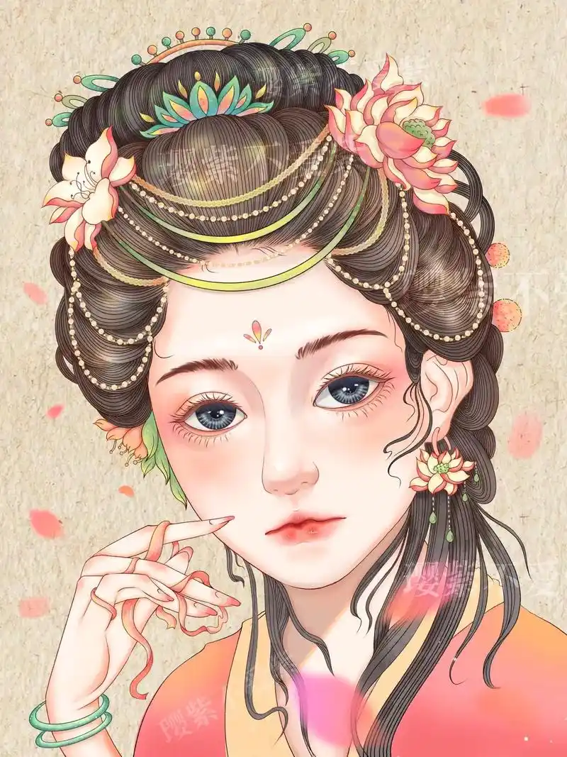画个古风小姐姐～#抖音图文来了  #古风人物绘画 #国风古韵 - 抖音