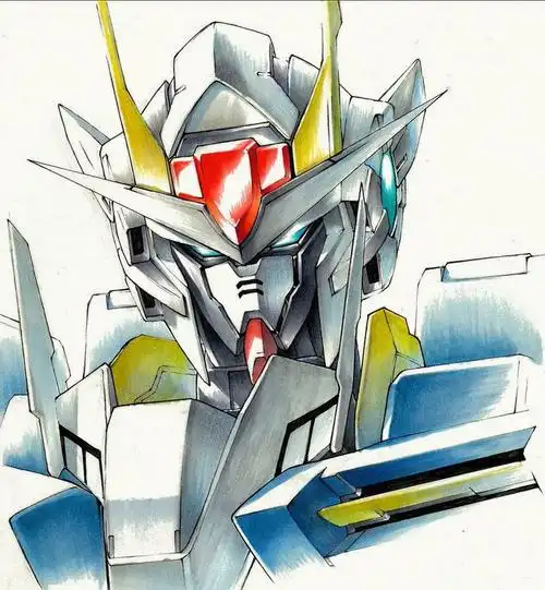 独角兽高达帅气到无以复加 国外高手铅绘高达头像【5】--人民网游戏