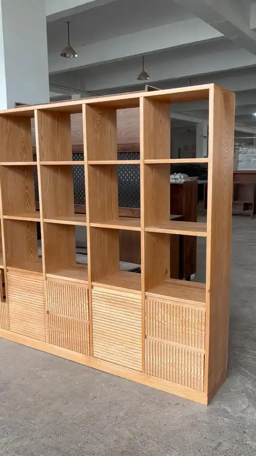 定制家具  #红橡木  #满墙书柜