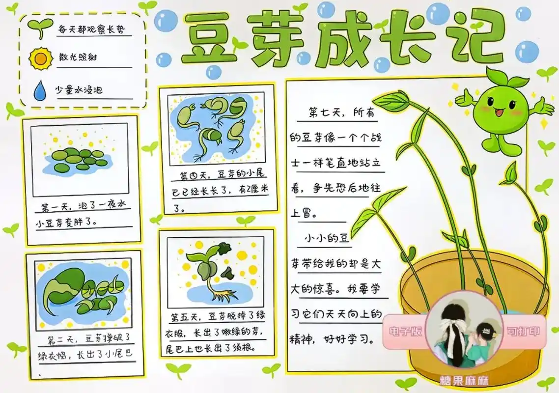 三年级自然笔记手抄报模板图 - 抖音