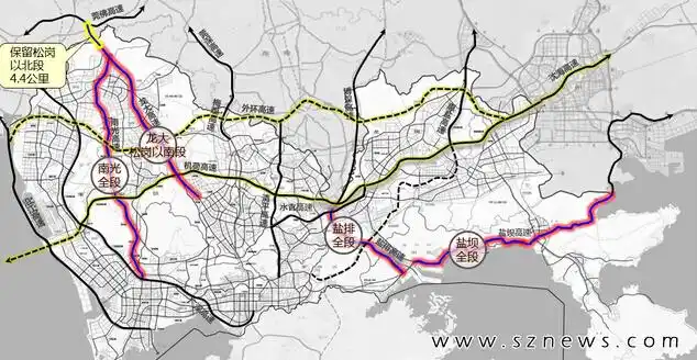深圳四条高速公路2016年春节起免费通行
