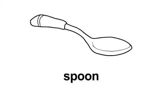 卡通勺子简笔画