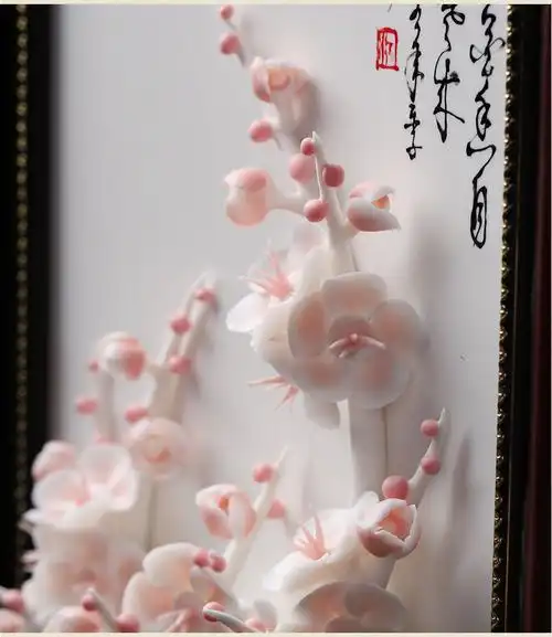 东方泥土陶瓷花创意墙面装饰品挂件个性房间客厅墙上墙壁挂饰花d1630