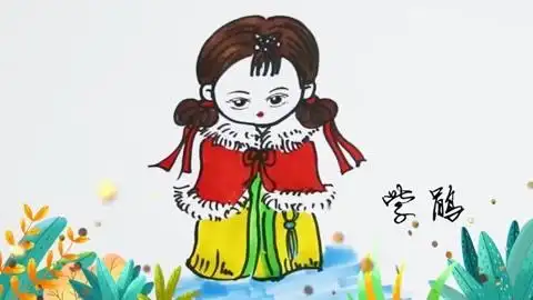 《红楼梦》人物简笔画——紫鹃#红楼梦 #人物 #简笔画